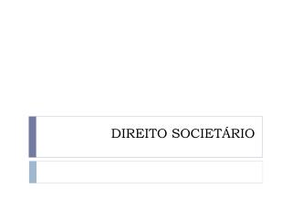 direito societ rio