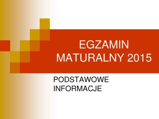 egzamin maturalny 2015