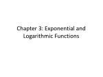 Chapter 3: Exponential and Logarithmic Functions - slide 1