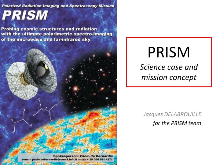 prism science case and mission concept