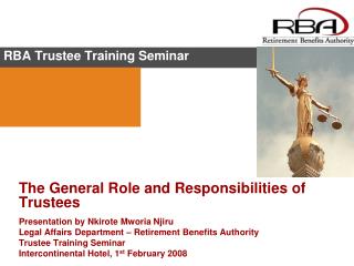 RBA Trustee Training Seminar