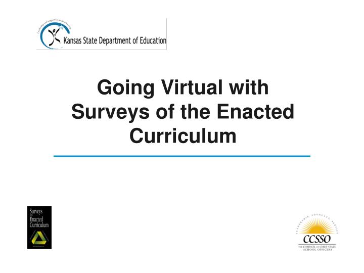 going virtual with surveys of the enacted curriculum