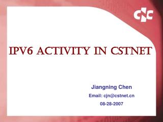 IPV6 activity in CSTNET