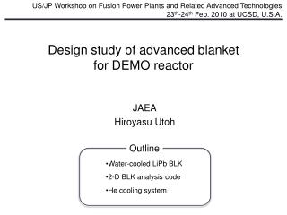 Design study of advanced blanket for DEMO reactor