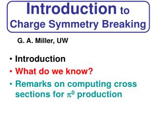 Introduction to Charge Symmetry Breaking