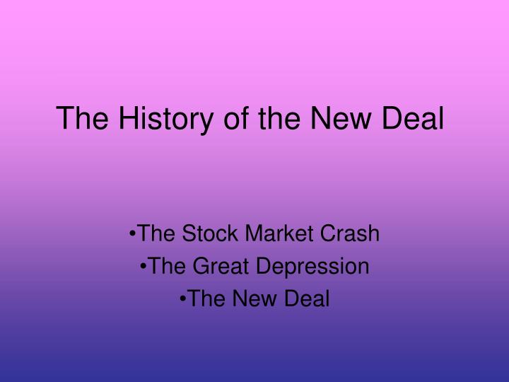 the history of the new deal