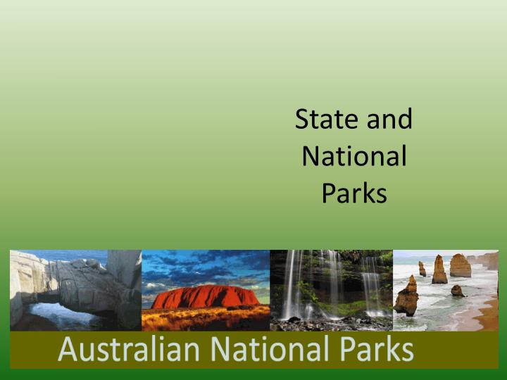 state and national parks