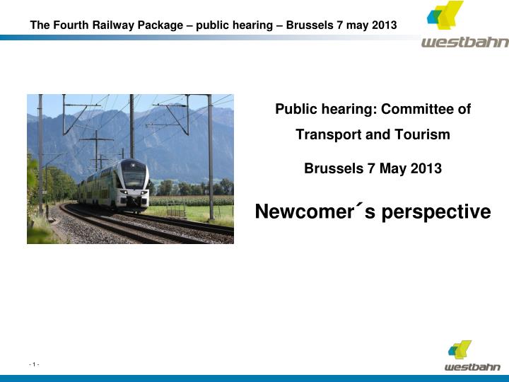 the fourth railway package public hearing brussels 7 may 2013