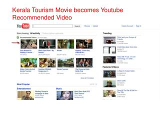 Kerala Tourism Movie becomes Youtube Recommended Video