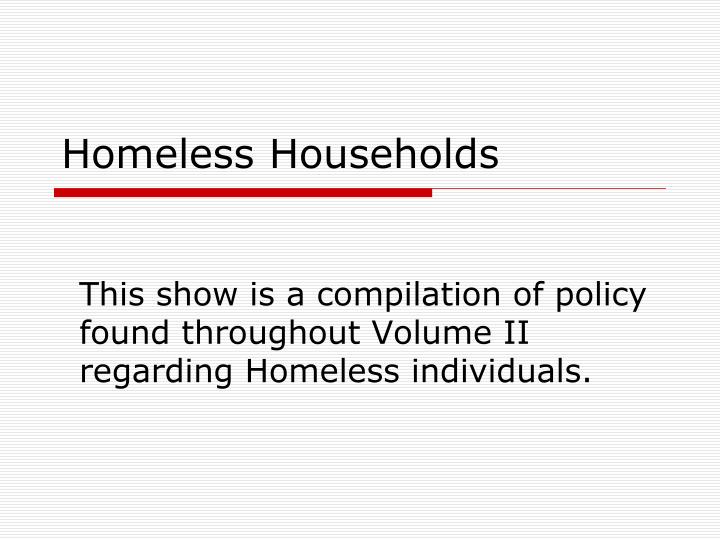 homeless households