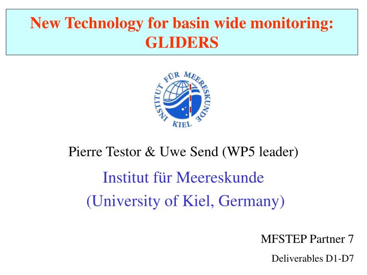 new technology for basin wide monitoring gliders