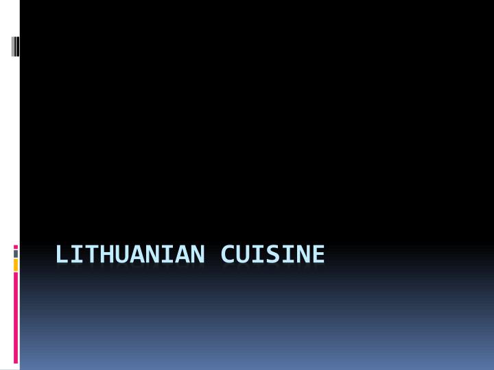 lithuanian cuisine