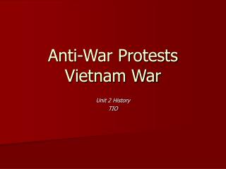 Anti-War Protests Vietnam War