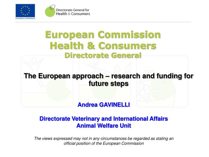 european commission health consumers directorate general