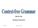 Martin Kay Stanford University - slide 1