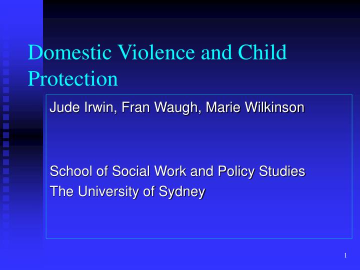 domestic violence and child protection