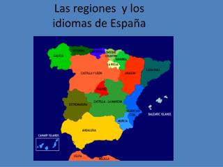 Las regiones y los idiomas de España