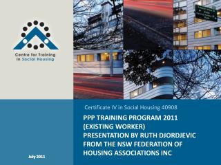 Certificate IV in Social Housing 40908