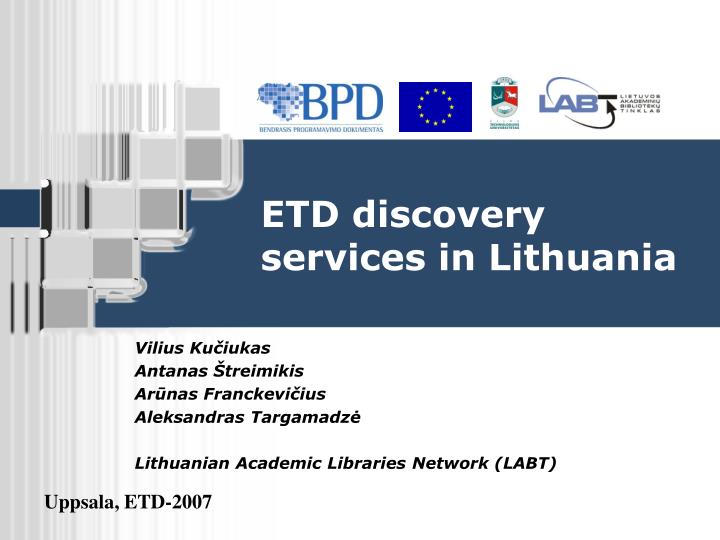 etd discovery services in lithuania