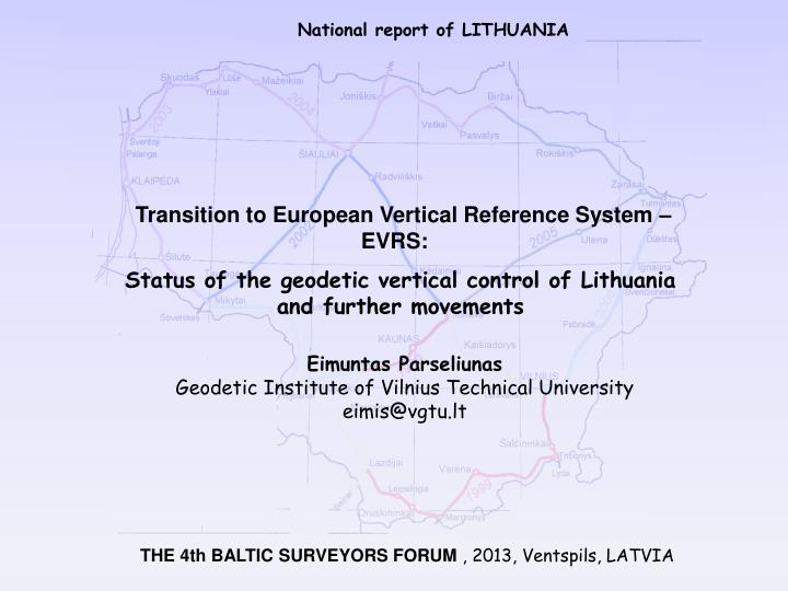 national report of lithuania