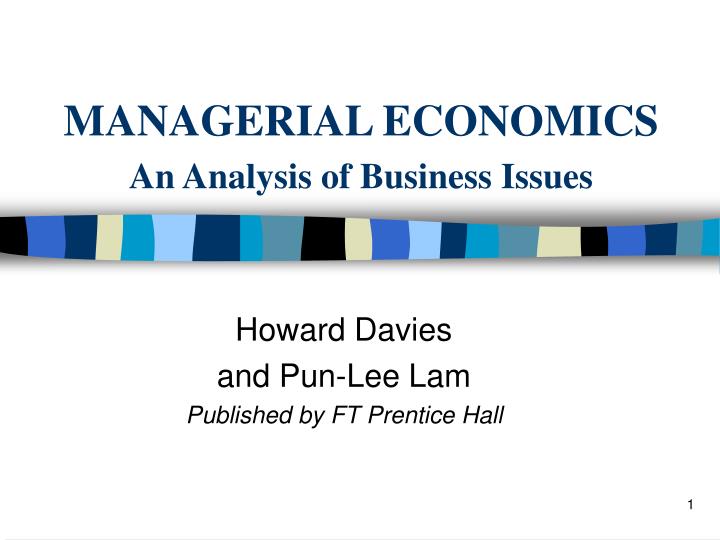 managerial economics an analysis of business issues