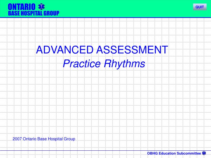 advanced assessment practice rhythms