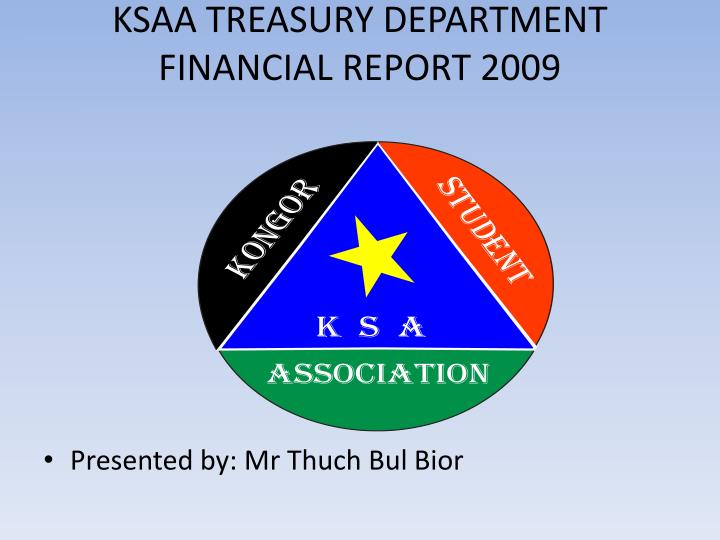 ksaa treasury department financial report 2009