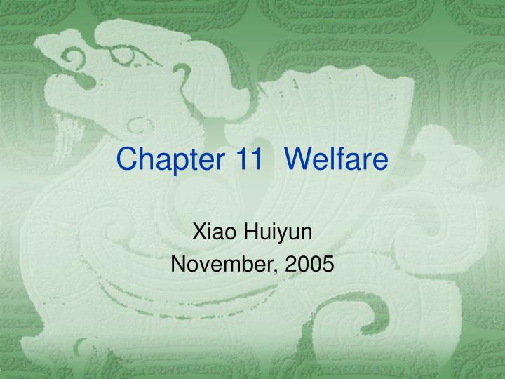 chapter 11 welfare