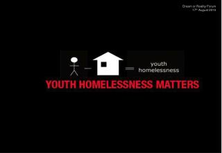 A spectrum of support and housing for Young People who are at risk of/or experiencing homelessness