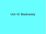 Unit 10: Biodiversity - slide 1