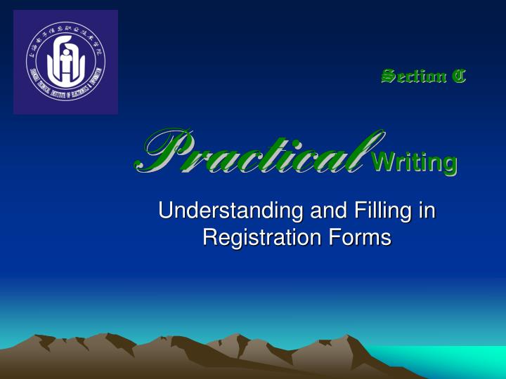 understanding and filling in registration forms