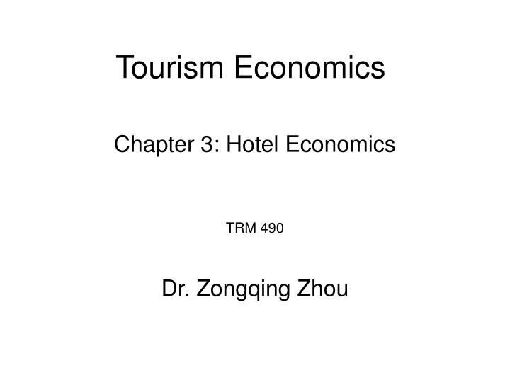 tourism economics