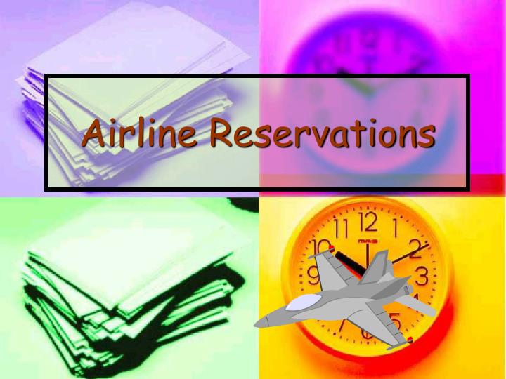 airline reservations