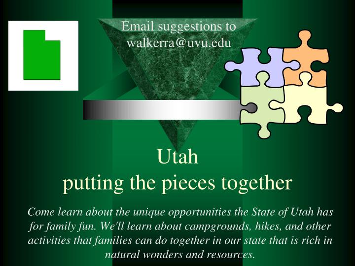 utah putting the pieces together