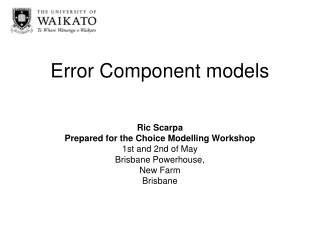 Error Component models