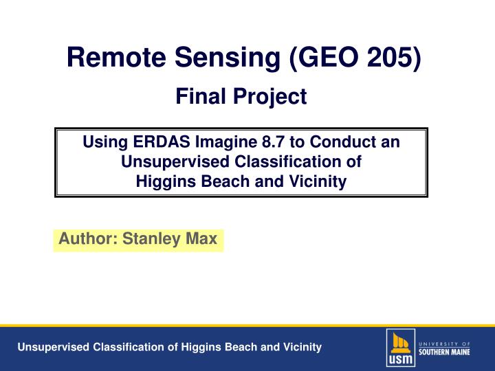 remote sensing geo 205
