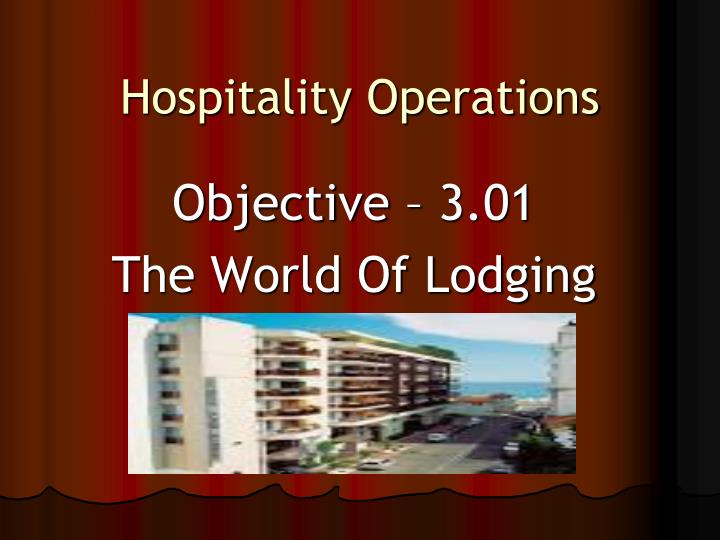 hospitality operations