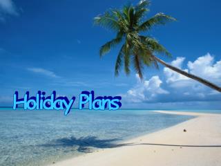 Holiday Plans