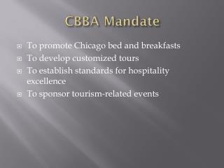 CBBA Mandate