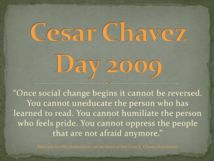 cesar chavez day 2009