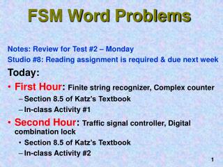 FSM Word Problems