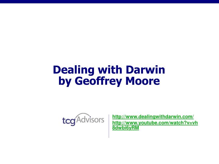 dealing with darwin by geoffrey moore