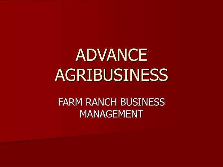 advance agribusiness