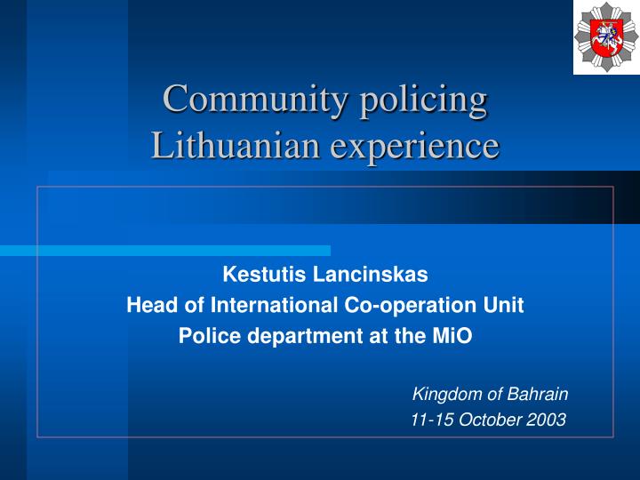 community policing lithuanian experience