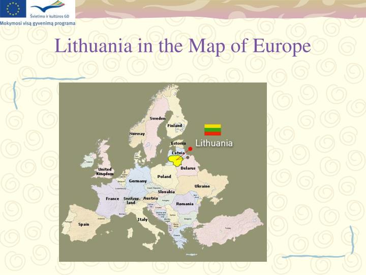 lithuania in the map of europe