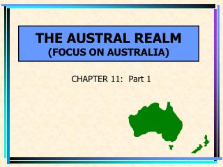THE AUSTRAL REALM (FOCUS ON AUSTRALIA)