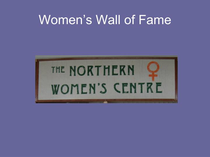 women s wall of fame