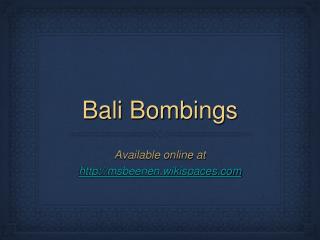 Bali Bombings