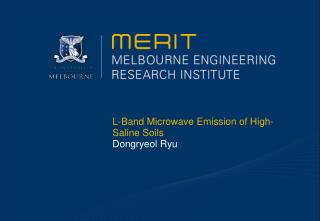 L-Band Microwave Emission of High-Saline Soils Dongryeol Ryu