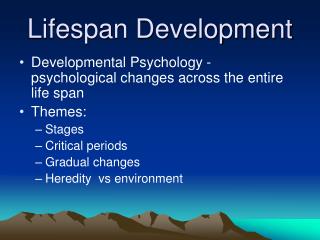 Lifespan Development